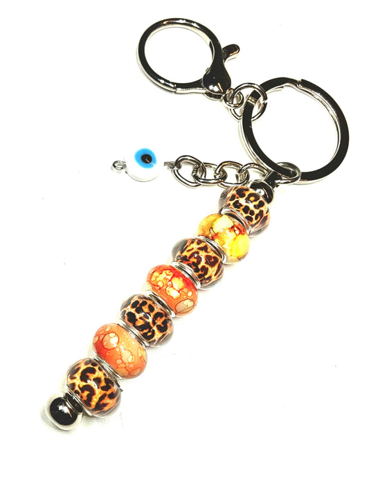 Orange and Leopard Solidarity Keyring