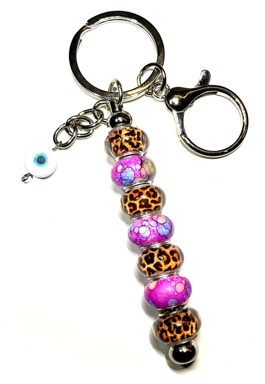 Pink and Leopard Solidarity Keychain